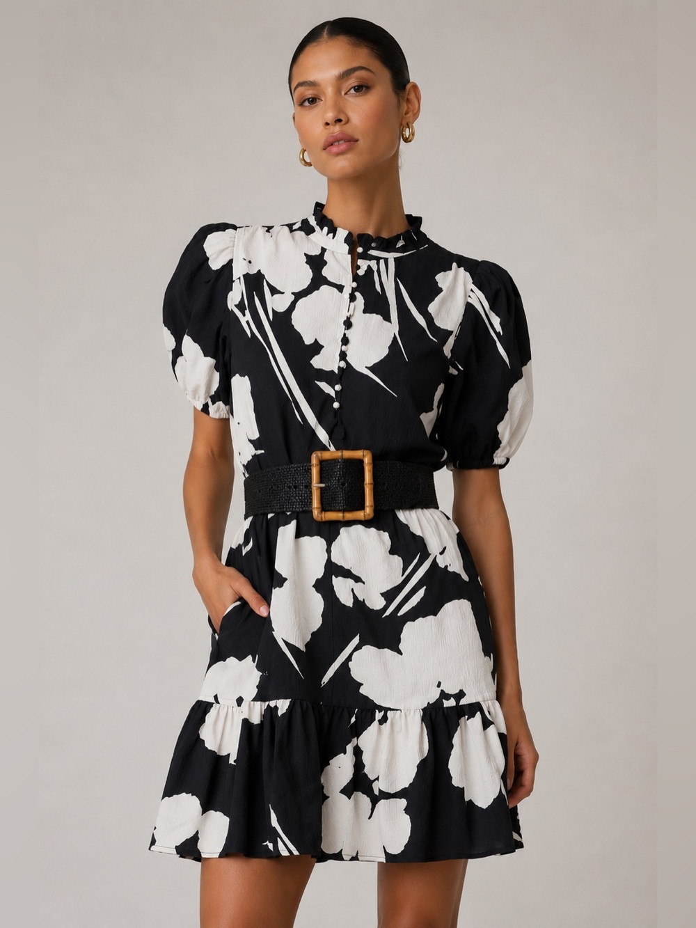 Sugarlips The Shadow Floral Minley Shift Mini Dress